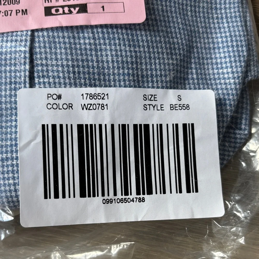 J.Crew Untucked‎ Baird McNutt Irish Linen Shirt Slim Mini Houndstooth Small Nwt